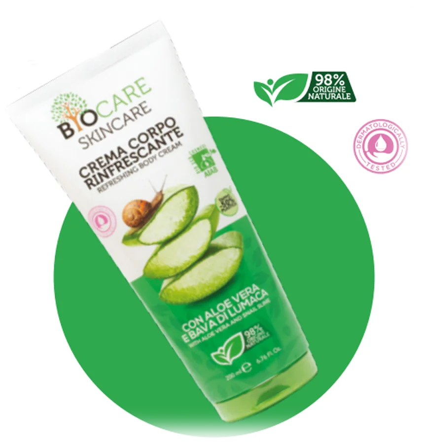 Art. 101452 - Crema corpo rinfrescante con Aloe Vera e Bava di Lumaca 200  ml - www.elgatoloco.it